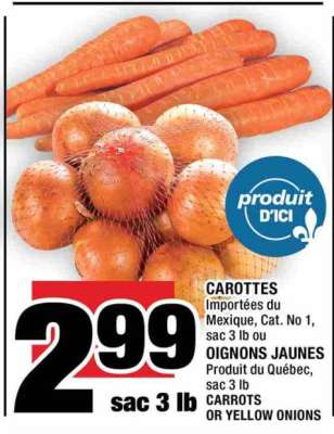 CAROTTES ou OIGNONS JAUNES