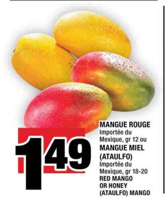 Mangue Rouge ou Mangue Miel (Ataulfo)