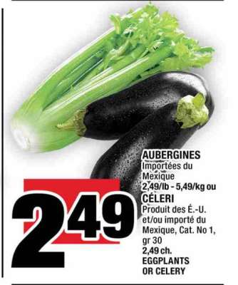 AUBERGINES ou CÉLERI