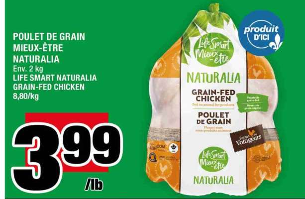 POULET DE GRAIN MIEUX-ÊTRE NATURALIA