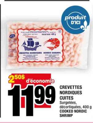 CREVETTES NORDIQUES CUITES
