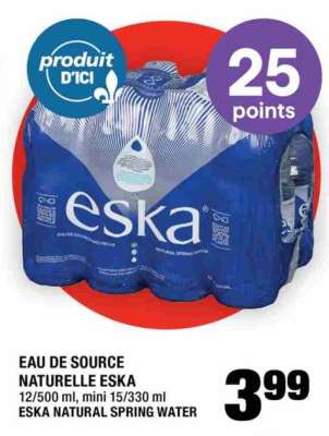 eau de source naturelle Eska
