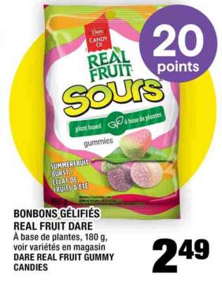 BONBONS GÉLIFIÉS REAL FRUIT DARE
