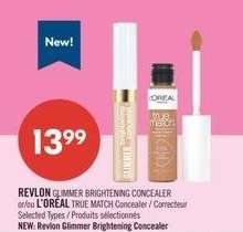 REVLON GLIMMER BRIGHTENING CONCEALER or L'OREAL TRUE MATCH Concealer