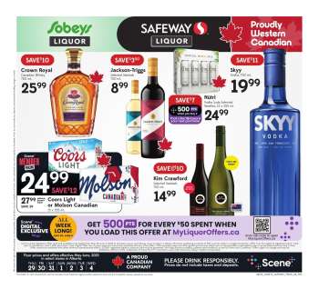 Circulaire Sobeys Liquor - 29 Mai 2025 - 04 Juin 2025.