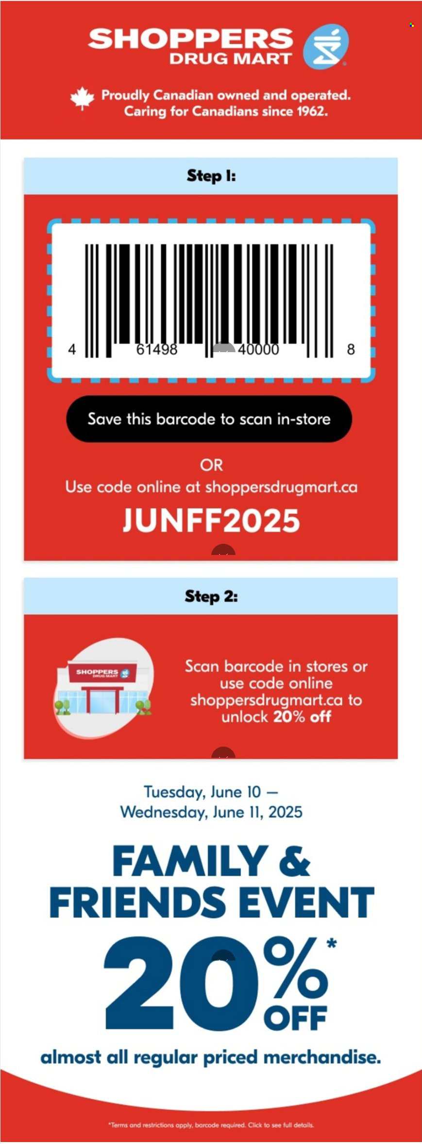 Circulaire Shoppers Drug Mart - 10 Juin 2025 - 11 Juin 2025. Page 1