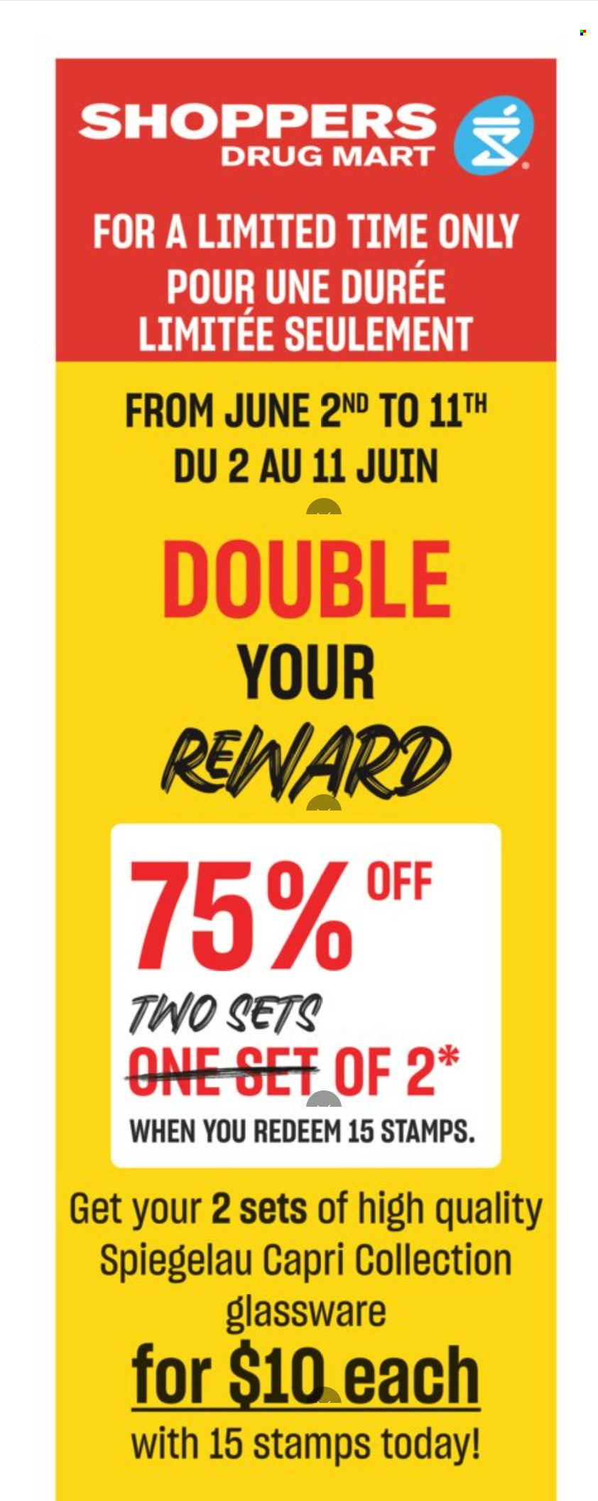 Circulaire Shoppers Drug Mart - 02 Juin 2025 - 11 Juin 2025. Page 1