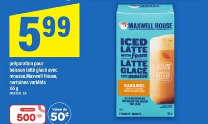 Maxwell House Iced Latte with Foam