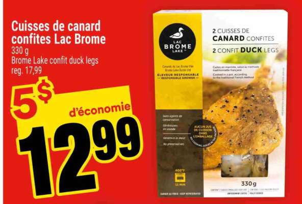 Cuisses de canard confites Lac Brome