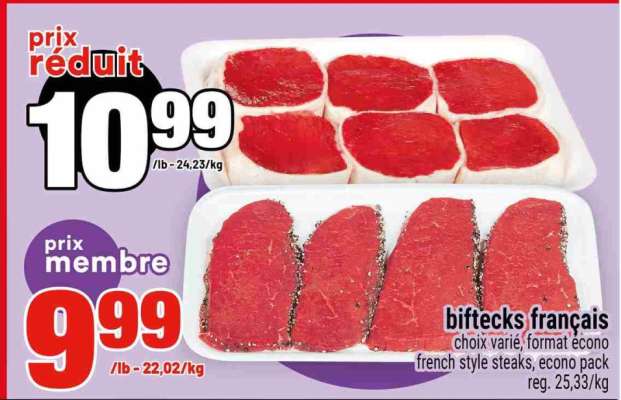 Biftecks Français