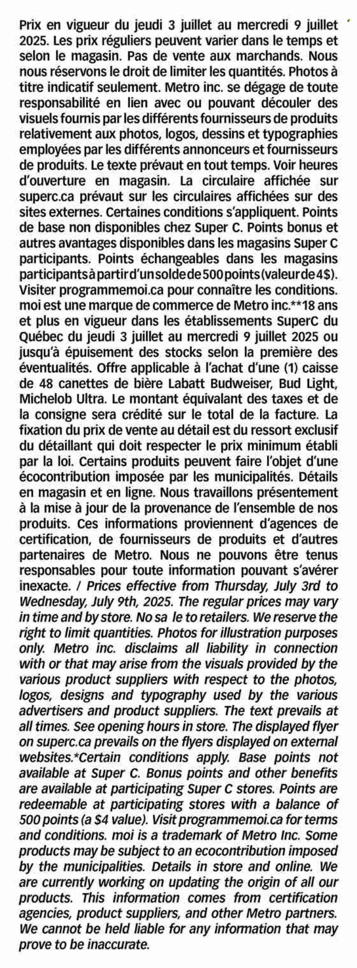 Circulaire Super C - 03 Juillet 2025 - 09 Juillet 2025. Page 15