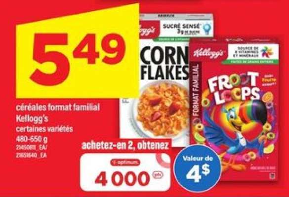 Kellogg's céréales format familial