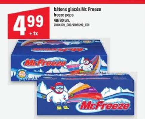 BÂTONS GLACÉS MR. FREEZE