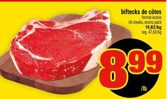 biftecks de côtes