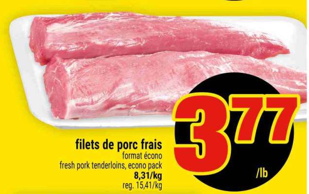 FILETS DE PORC FRAIS