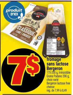 Fromage Sans Lactose Bergeron