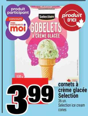 CORNETS À CRÈME GLACÉE SELECTION