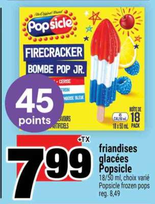friandises glacées Popsicle