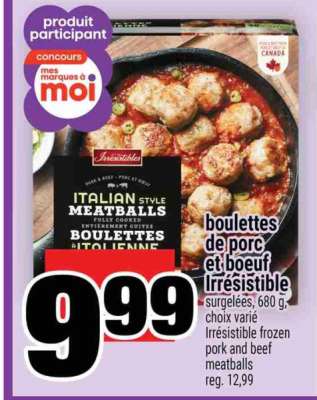 Boulettes de porc et boeuf IRRÉSISTIBLE