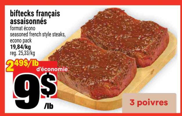 Biftecks Français Assaisonnés
