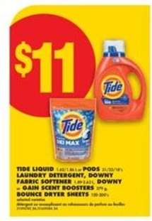 Tide Liquid, Pods, Laundry Detergent, Downy Fabric Softener, Gain Scent Boosters, Bounce Dryer Sheets