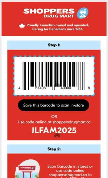 Circulaire Shoppers Drug Mart - 08 Juillet 2025 - 09 Juillet 2025.