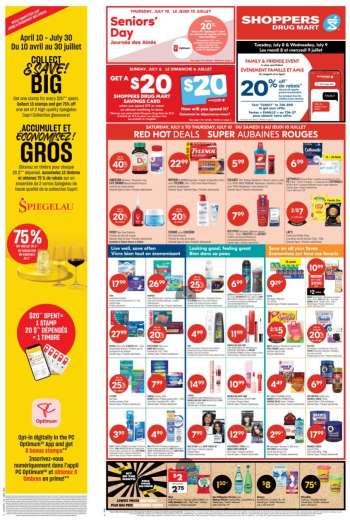Circulaire Shoppers Drug Mart - 05 Juillet 2025 - 10 Juillet 2025.