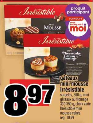 GÂTEAUX MINI MOUSSE IRRÉSISTIBLE