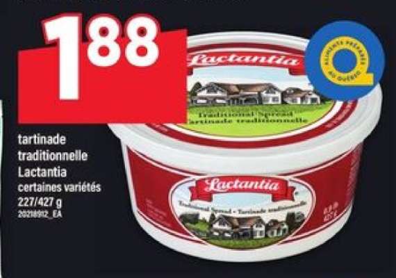 tartinade traditionnelle Lactantia