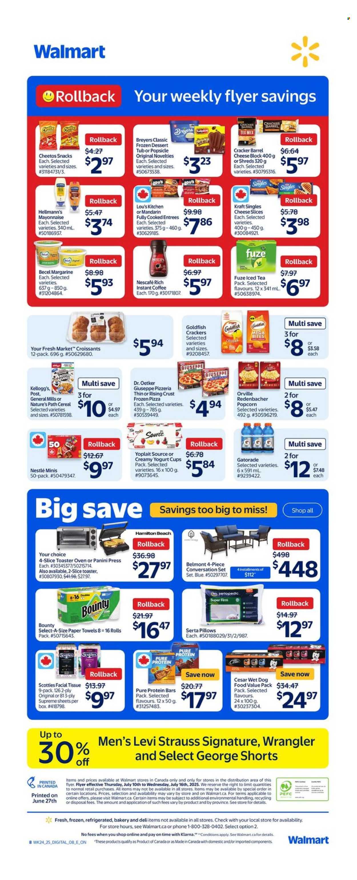 Circulaire Walmart - 10 Juillet 2025 - 16 Juillet 2025. Page 2