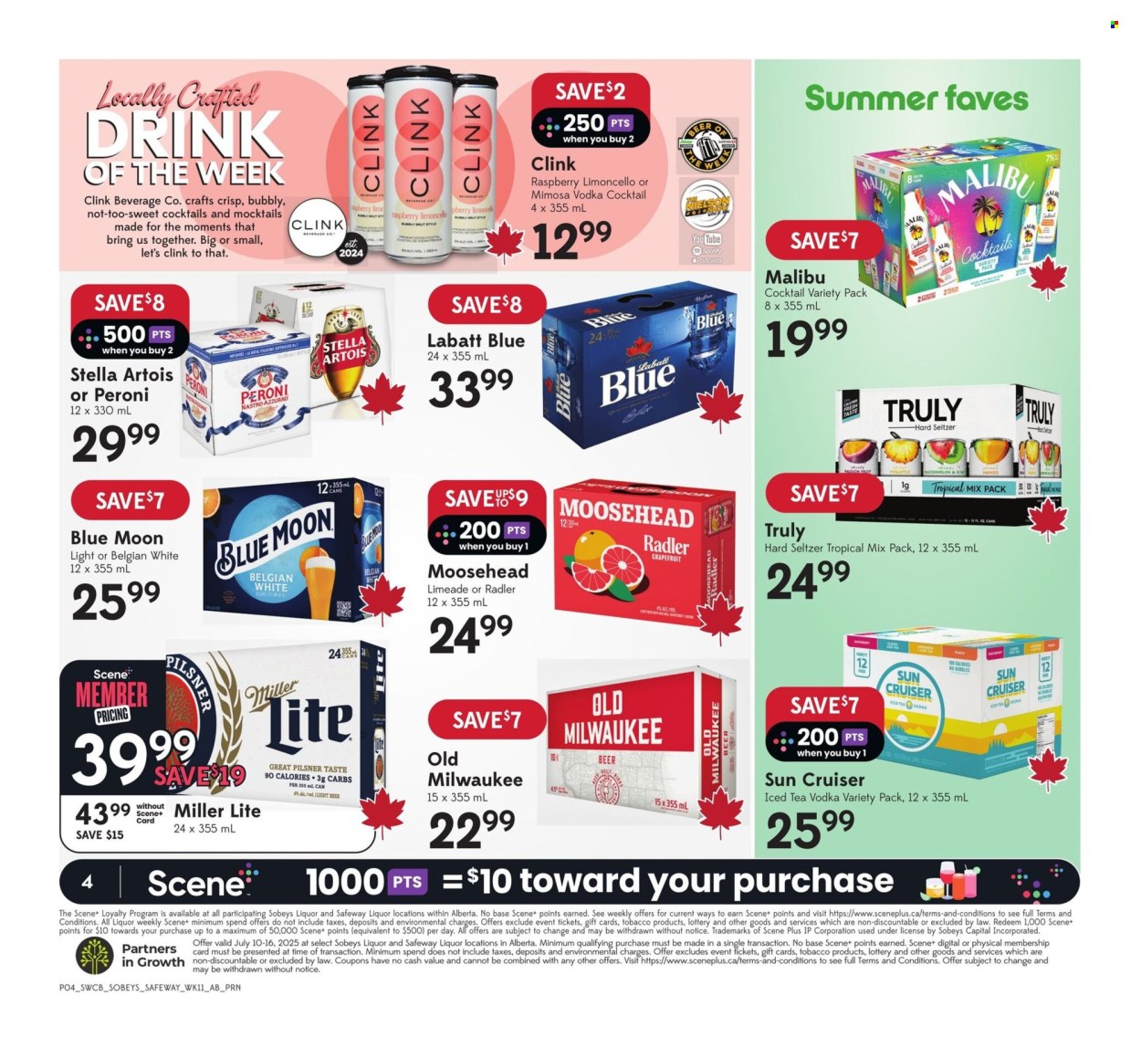 Circulaire Sobeys Liquor - 10 Juillet 2025 - 16 Juillet 2025. Page 4