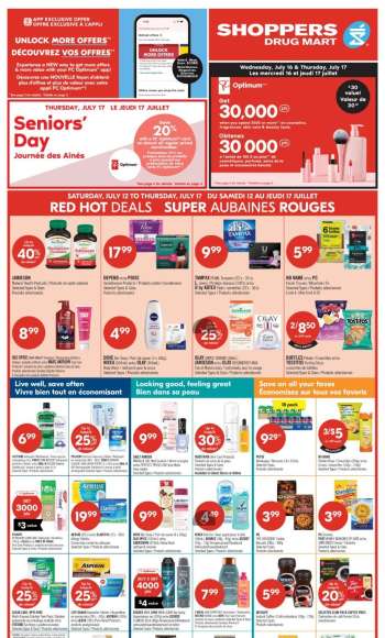 Circulaire Shoppers Drug Mart - 12 Juillet 2025 - 17 Juillet 2025.