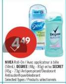 NIVEA Roll-On / DEGREE / SECRET