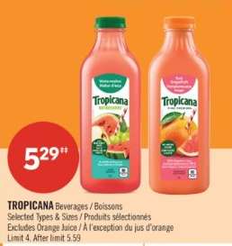 TROPICANA Beverages / Boissons