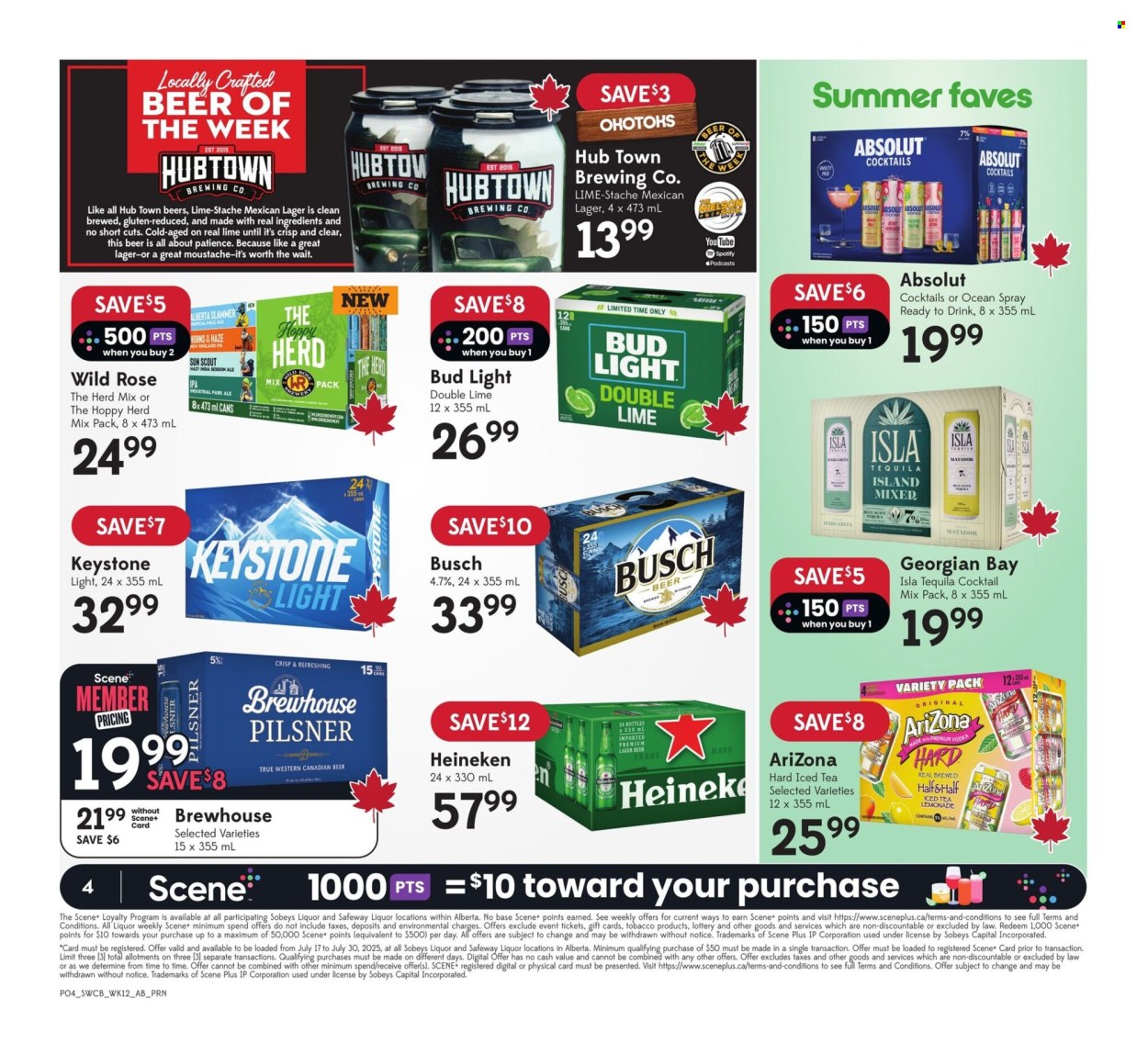 Circulaire Sobeys Liquor - 17 Juillet 2025 - 23 Juillet 2025. Page 4