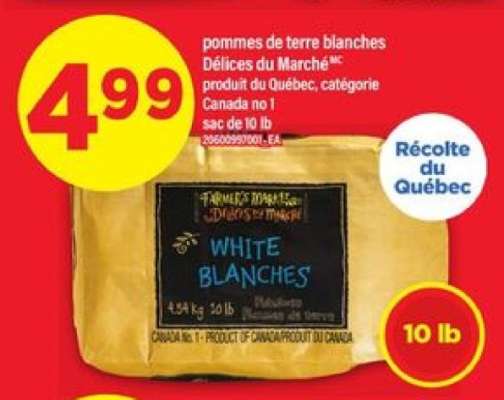 POMMES DE TERRE BLANCHES