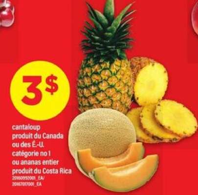 Cantaloup ou Ananas entier