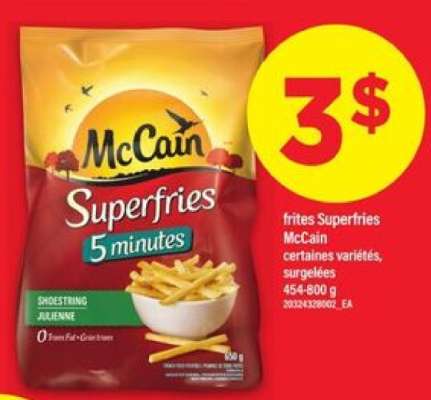 FRITES SUPERFRIES MCCAIN