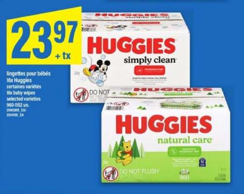 Huggies lingettes pour bébés