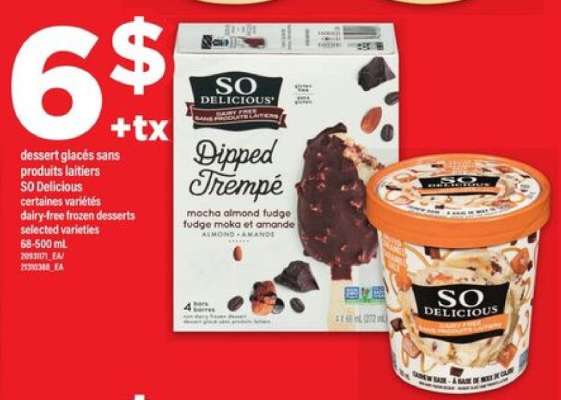 SO Delicious Dairy-Free Frozen Desserts