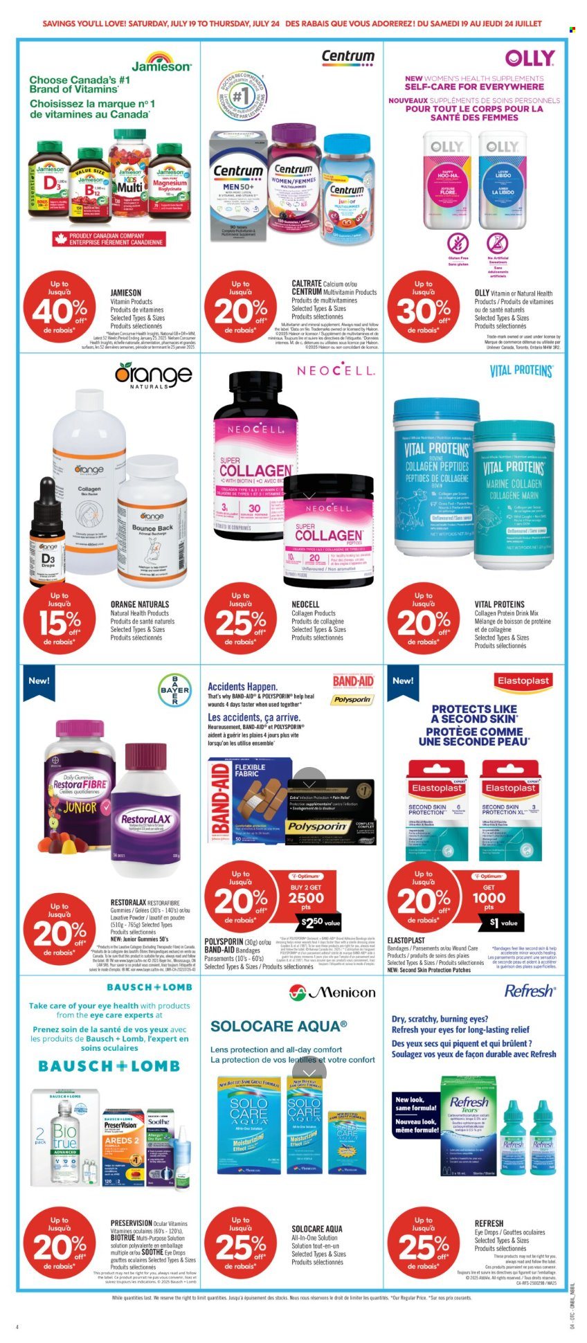 Circulaire Shoppers Drug Mart - 19 Juillet 2025 - 24 Juillet 2025. Page 7