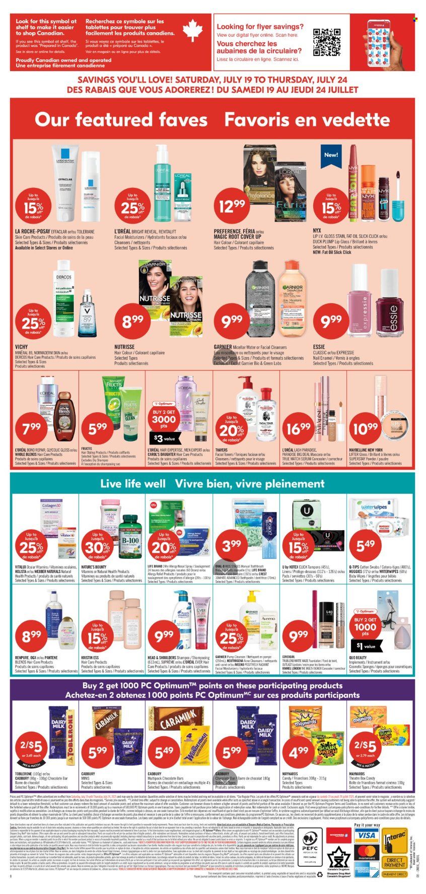 Circulaire Shoppers Drug Mart - 19 Juillet 2025 - 24 Juillet 2025. Page 18