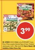 DR. OETKER CASA DI MAMA or RISTORANTE FROZEN PIZZA