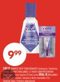 CREST 3DWHITE DEEP STAIN REMOVER Toothpaste / Dentifrice