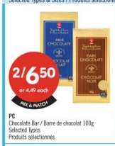 PC CHOCOLATE BAR