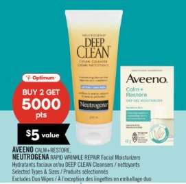 AVEENO CALM + RESTORE, NEUTROGENA RAPID WRINKLE REPAIR Facial Moisturizers