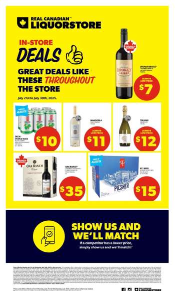 Circulaire Real Canadian Liquorstore - 21 Juillet 2025 - 30 Juillet 2025.