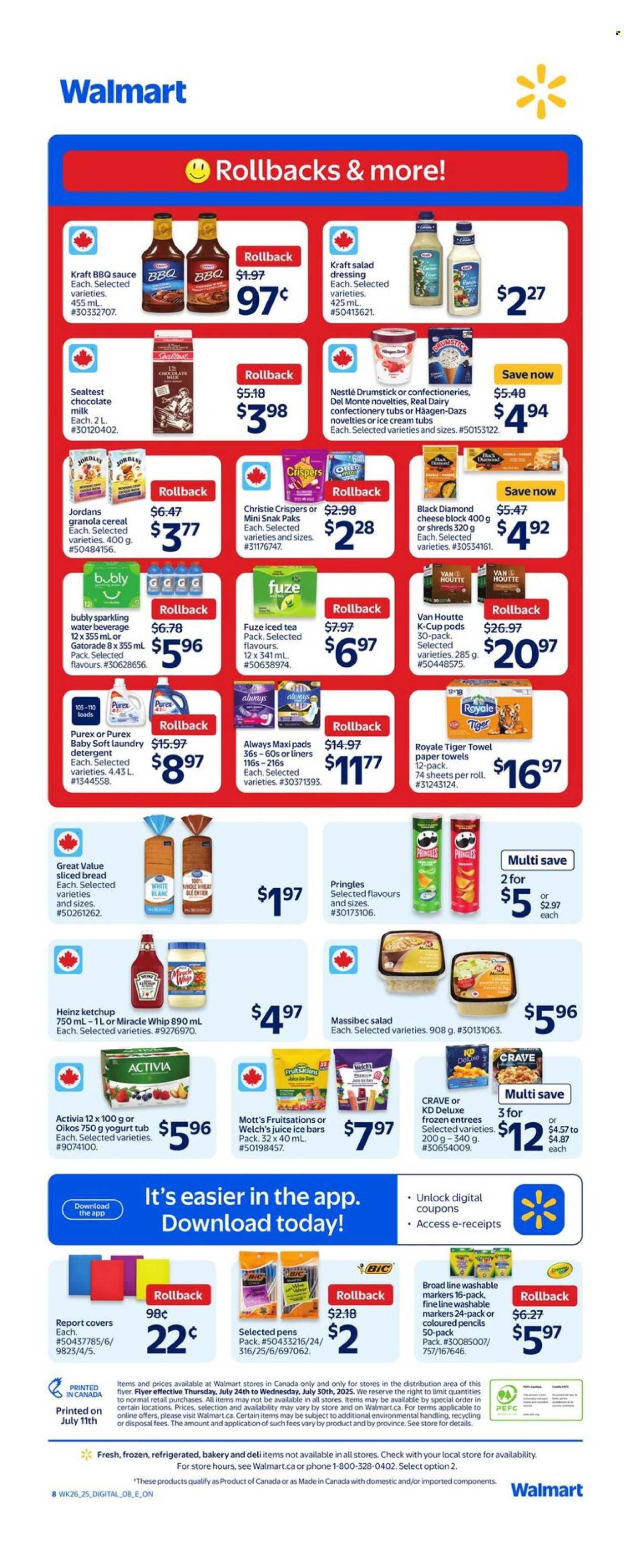 Circulaire Walmart - 24 Juillet 2025 - 30 Juillet 2025. Page 3