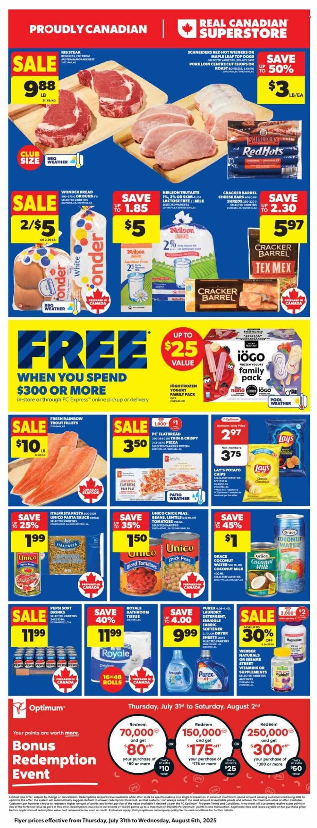 Circulaire Real Canadian Superstore - 31 Juillet 2025 - 06 Août 2025. Page 1