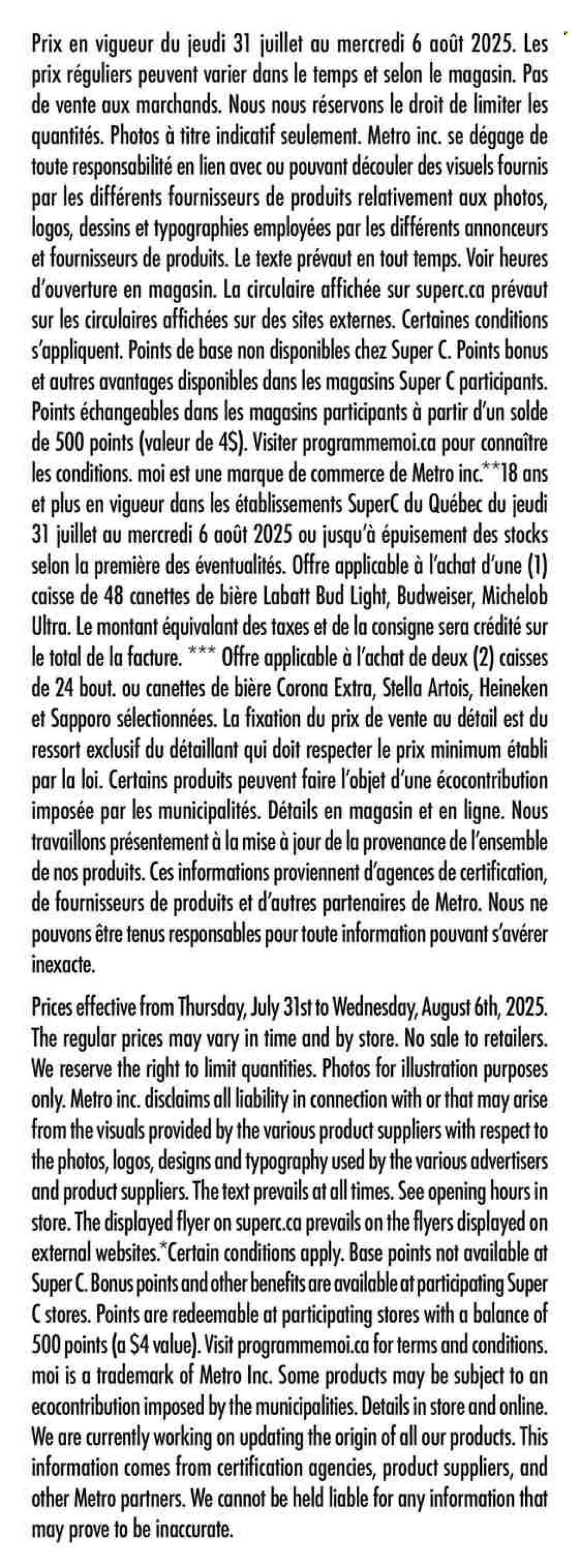 Circulaire Super C - 31 Juillet 2025 - 06 Août 2025. Page 14
